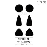 black onyx cab earrings