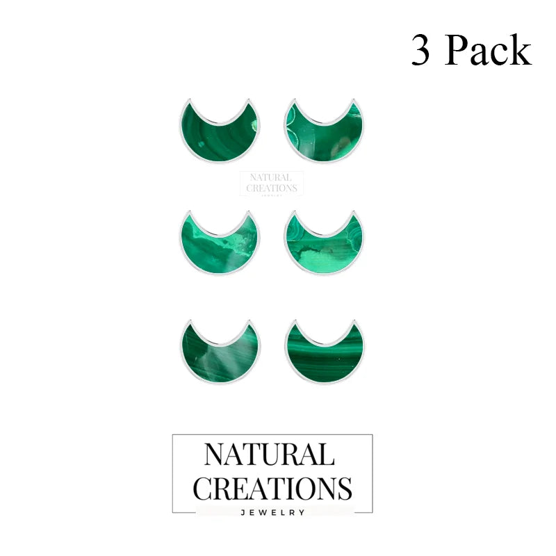 malachite slice earrings