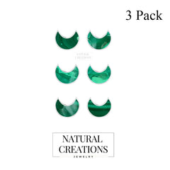 malachite slice earrings