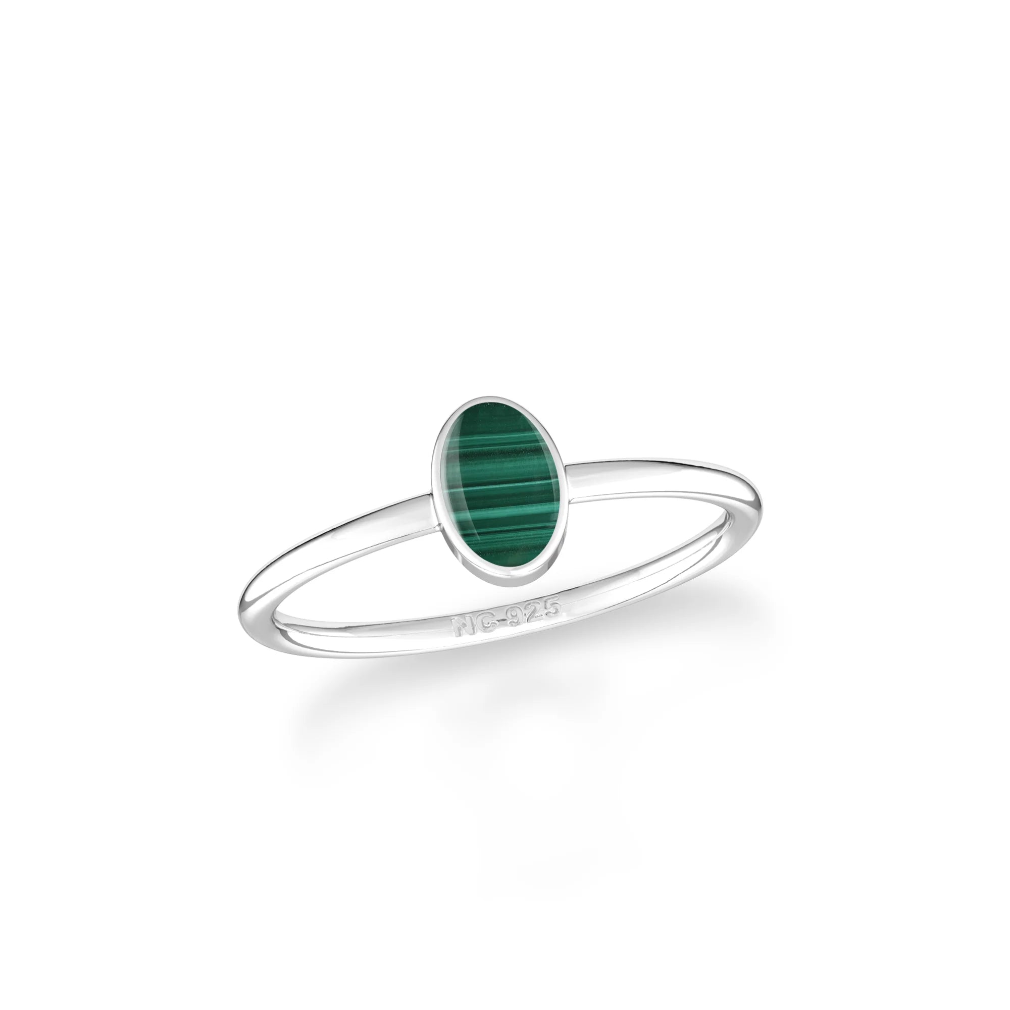 malachite bezel-set ring