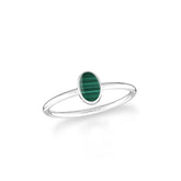 malachite bezel-set ring
