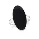 shungite bezel-set ring