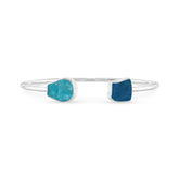 paraiba apatite with neon apatite twister bracelet