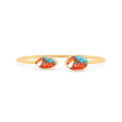 spiny oyster turquoise cab bracelet