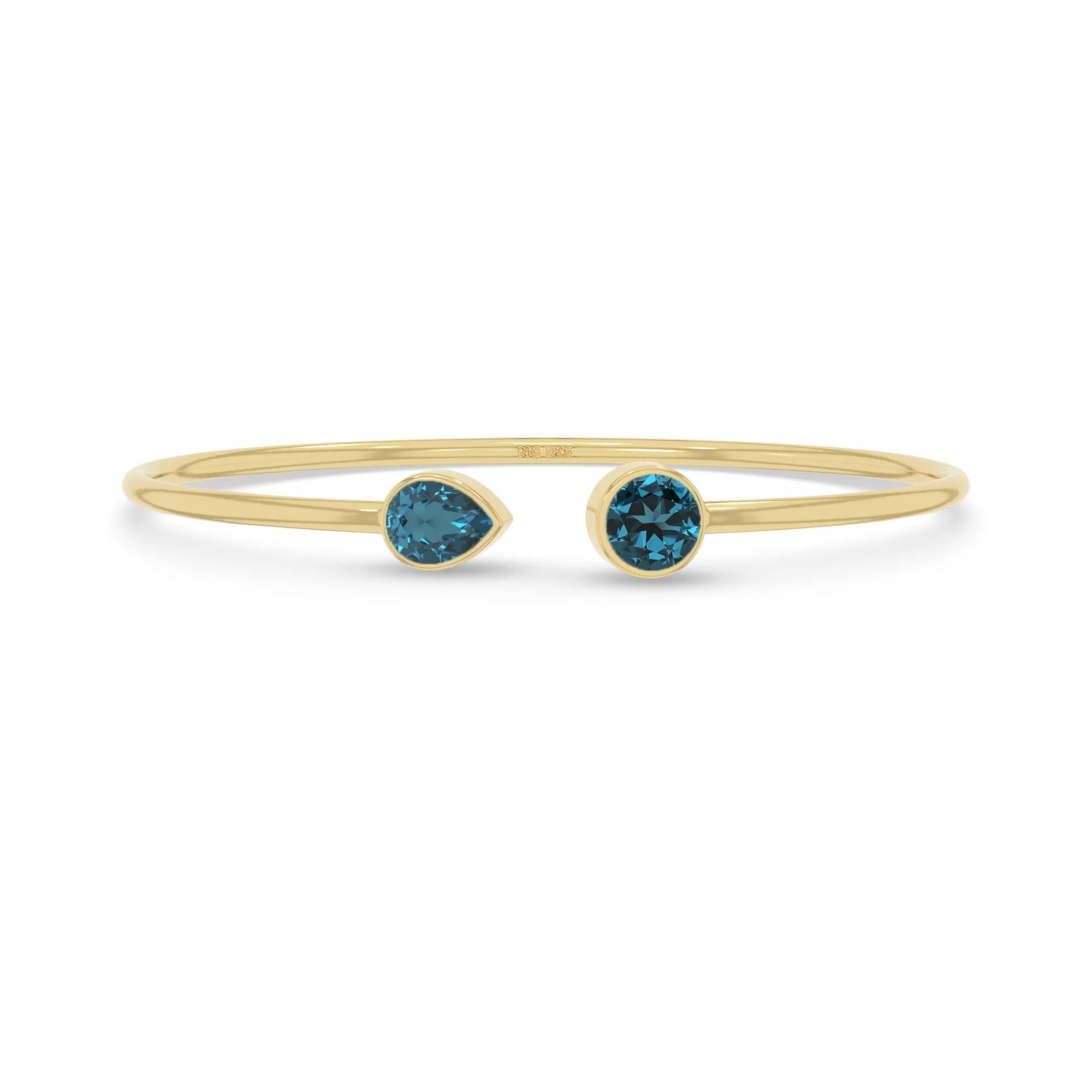 london blue topaz cut bracelet