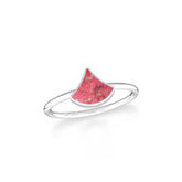 thulite stackable bezel-set ring
