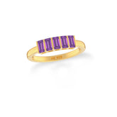 amethyst bezel-set ring