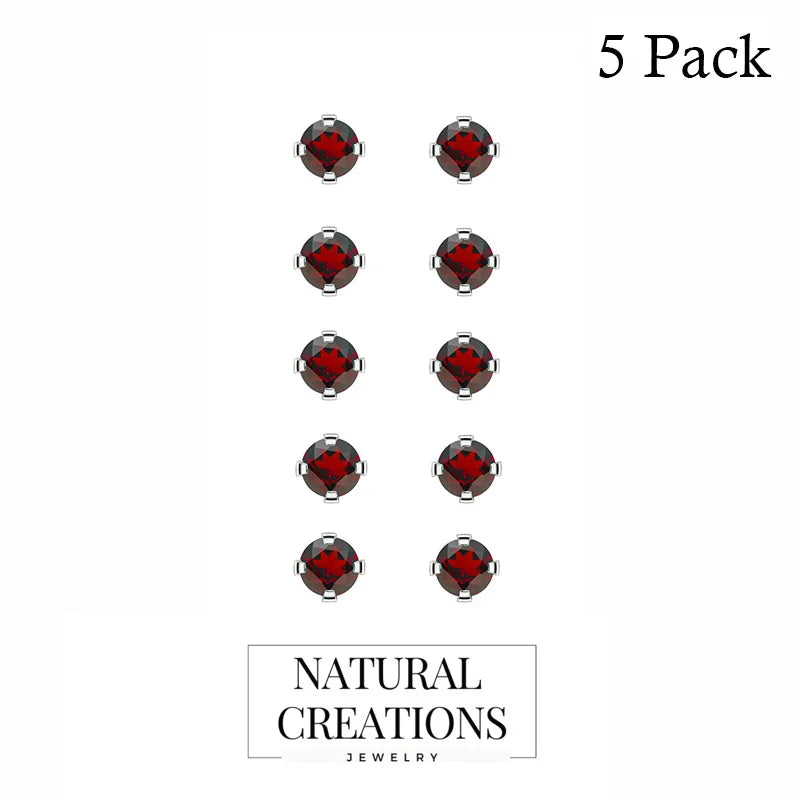 rhodolite garnet earrings