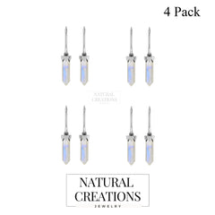 rainbow moonstone cut earrings