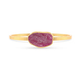 ruby rough bracelet