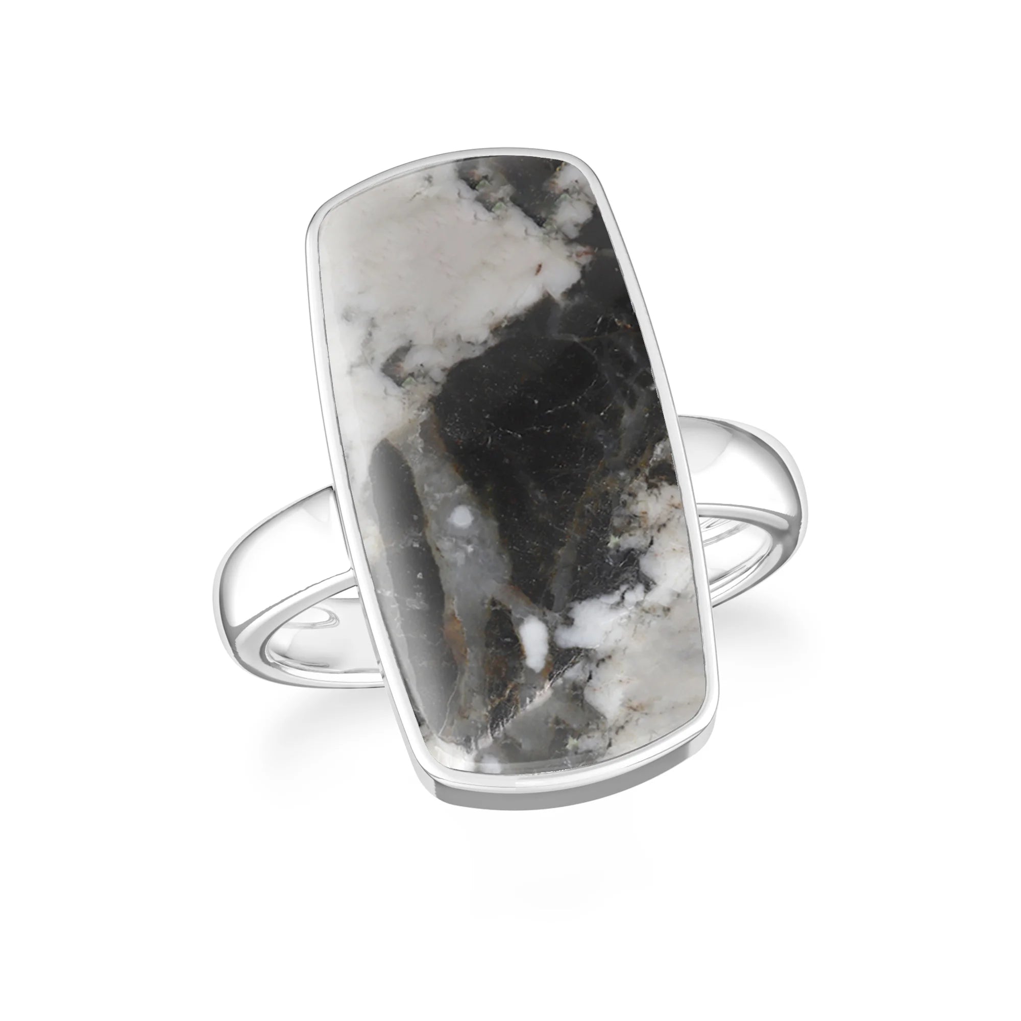 white-buffalo bezel-set ring