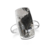 white-buffalo bezel-set ring