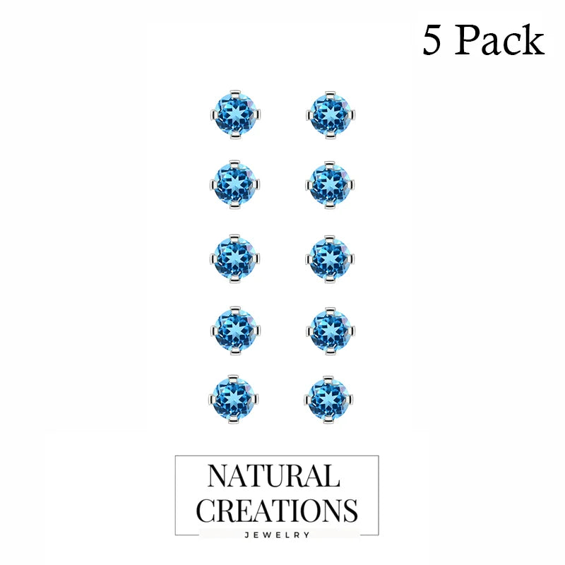 swiss blue topaz earrings