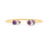 chevron amethyst cab bracelet