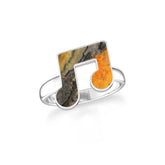 bumble bee bezel-set ring