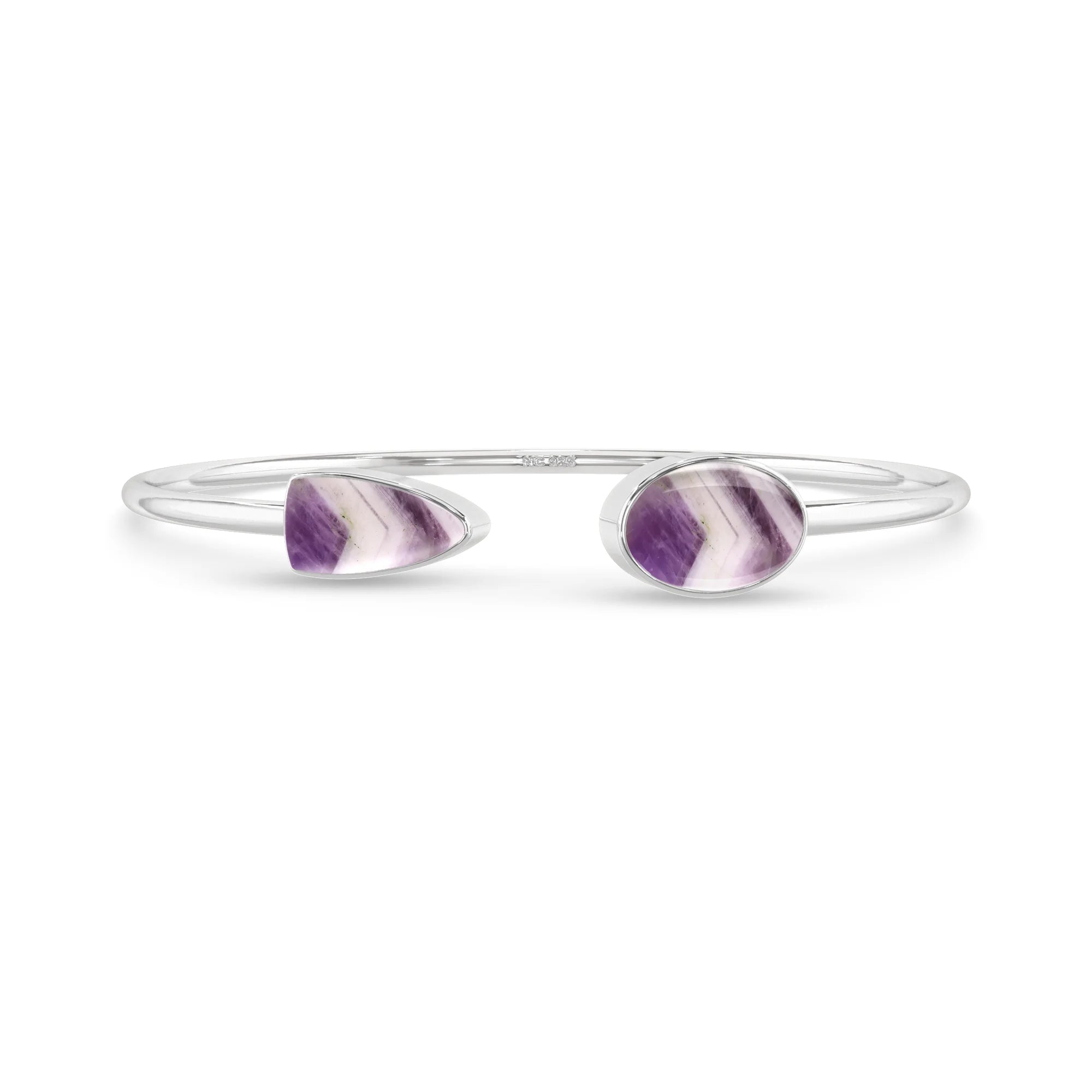 chevron amethyst cab bracelet