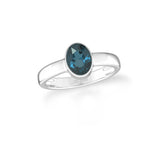 fluorite bezel-set ring