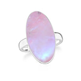 pink-moonstone bezel-set ring
