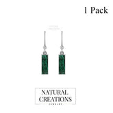 malachite slice earrings