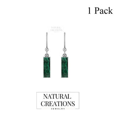 malachite slice earrings