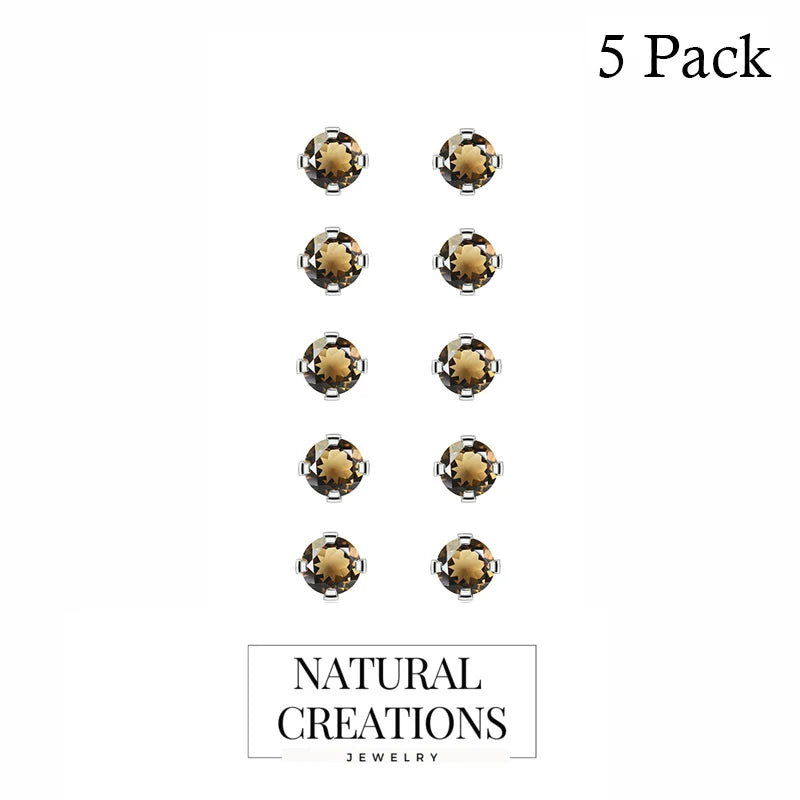 smoky quartz earrings