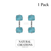 paraiba apatite earrings
