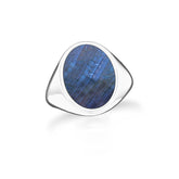 labradorite bezel-set ring