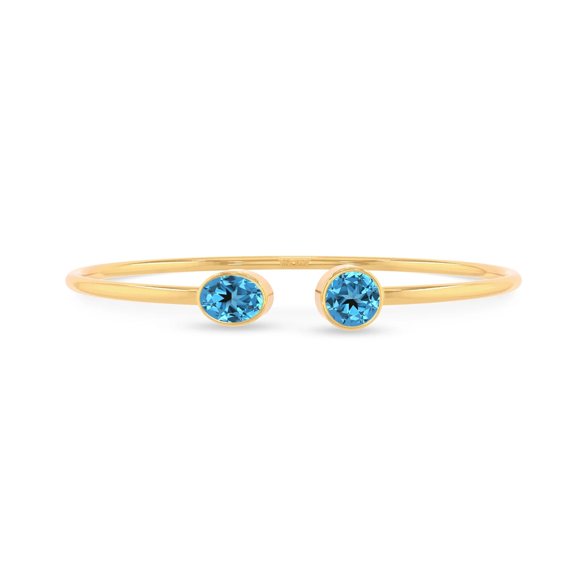 swiss blue topaz cut bracelet