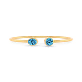 swiss blue topaz cut bracelet