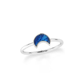 labradorite stackable bezel-set ring