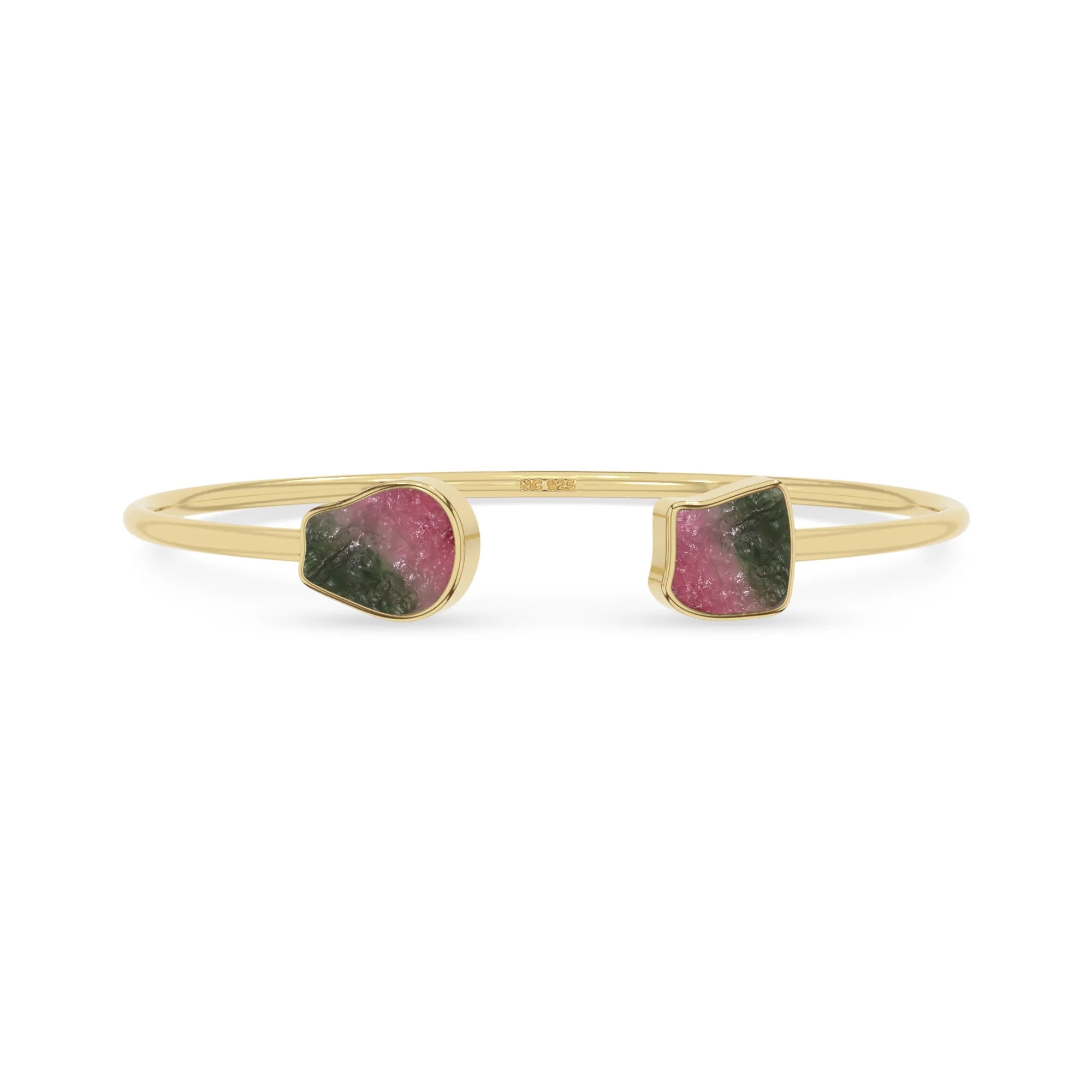 watermelon tourmaline twister bracelet