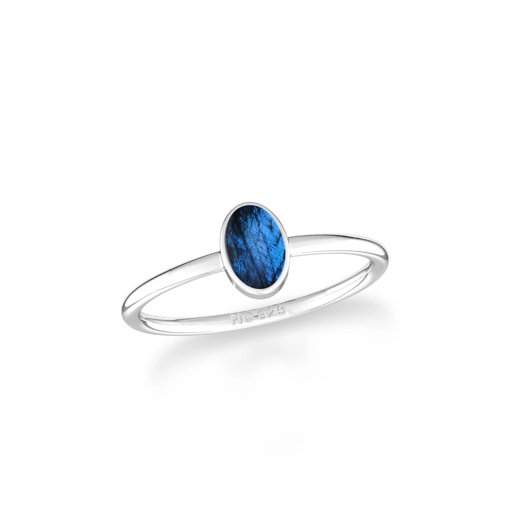 labradorite bezel-set ring