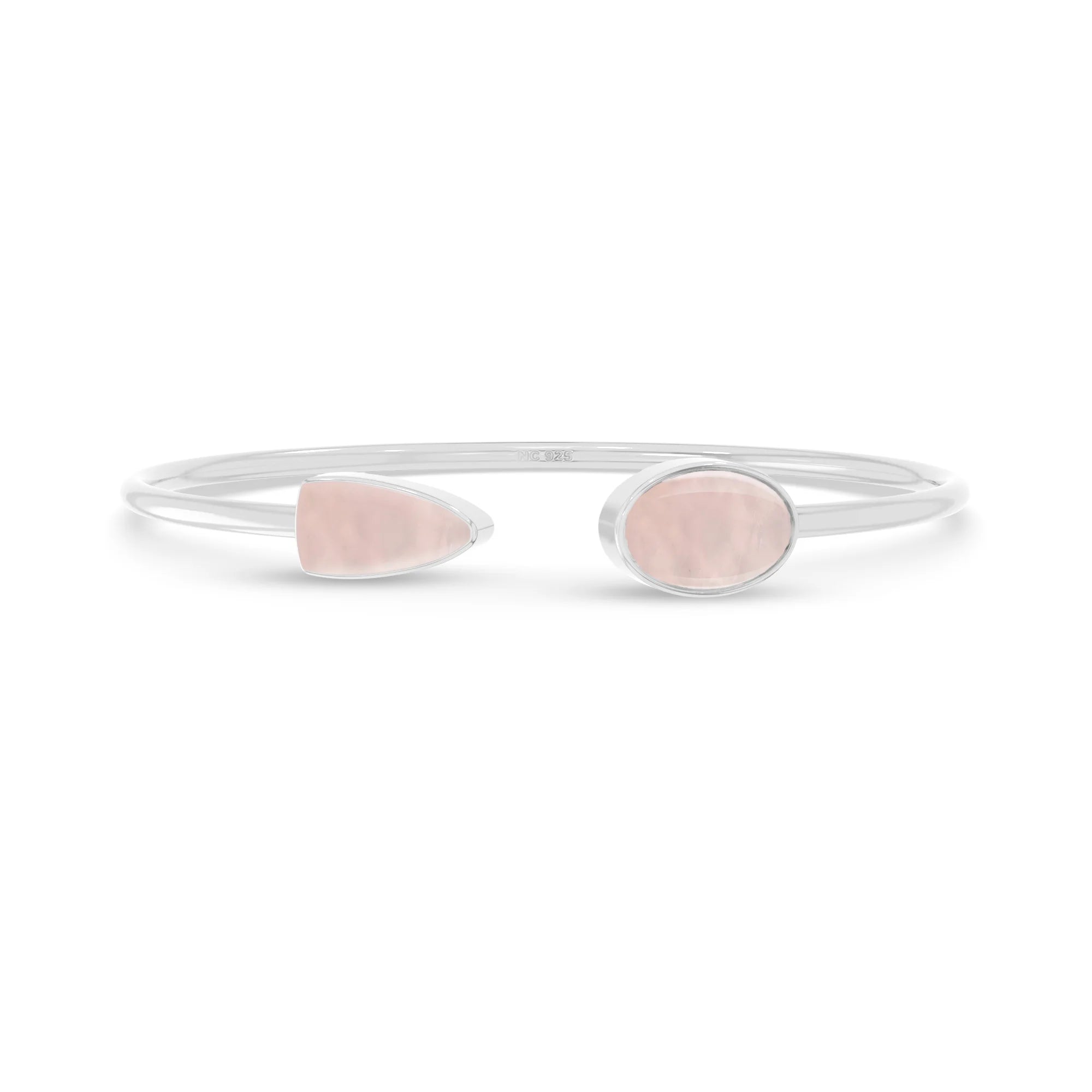 rose quartz cab bracelet