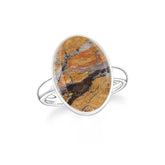 malingano-jasper bezel-set ring
