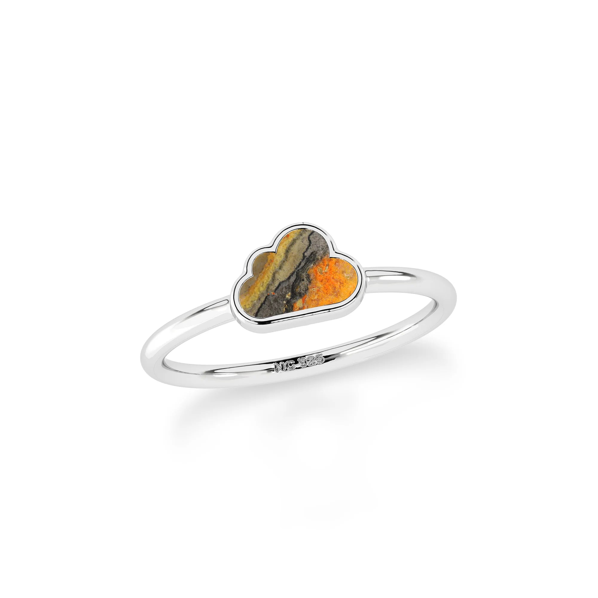 bumble bee stackable bezel-set ring