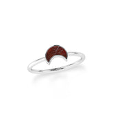 garnet stackable bezel-set ring
