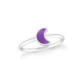 amethyst bezel-set ring