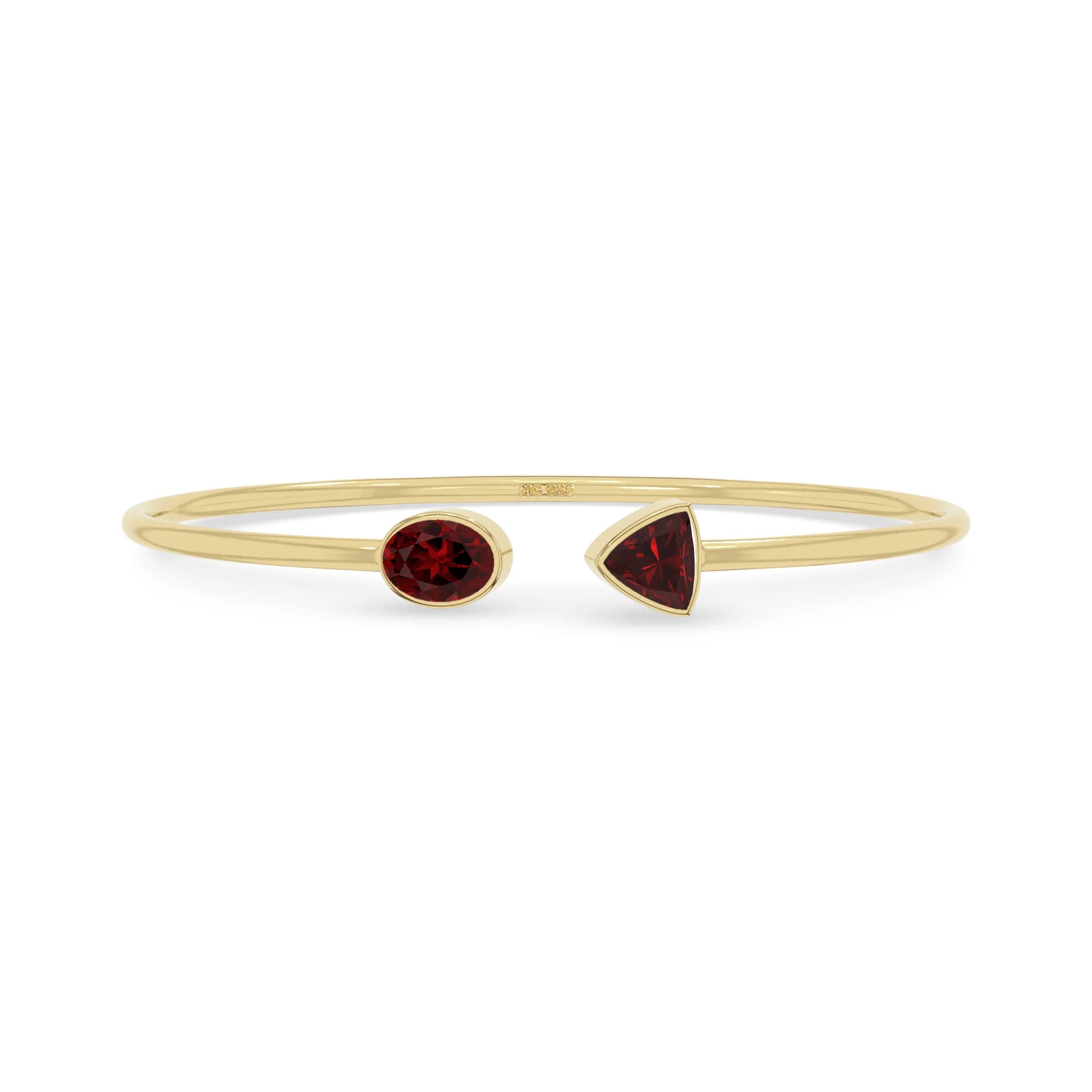 garnet cut bracelet