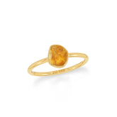 citrine stackable bezel-set ring