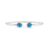 swiss blue topaz cut bracelet