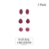 ruby cut oval earrings