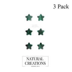 malachite slice earrings