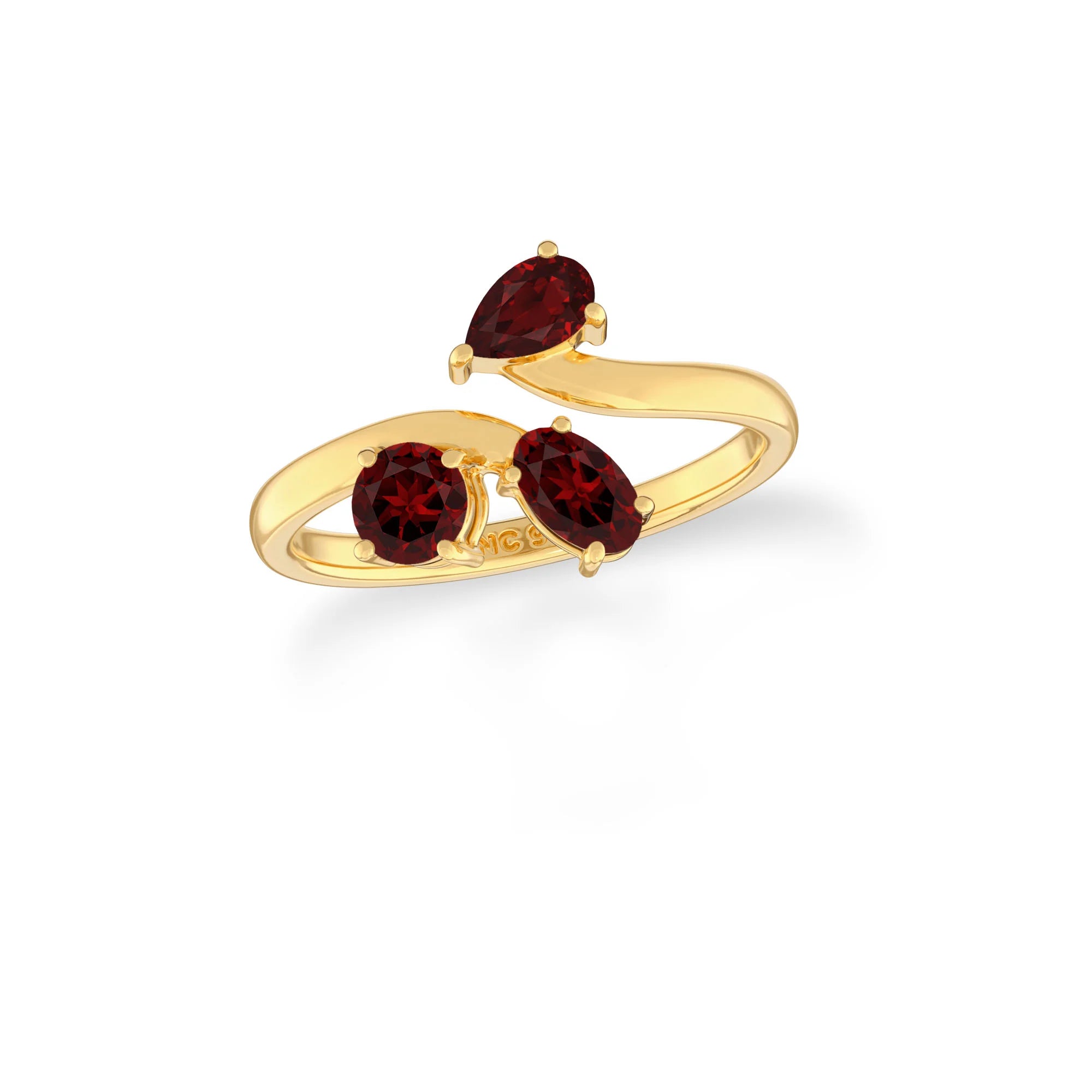 garnet prong-set ring