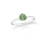 green tourmaline stackable prong-set ring