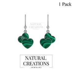 malachite slice earrings