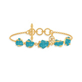 paraiba apatite rough bracelet