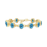 swiss-blue-topaz chain bracelet
