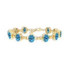 swiss-blue-topaz chain bracelet