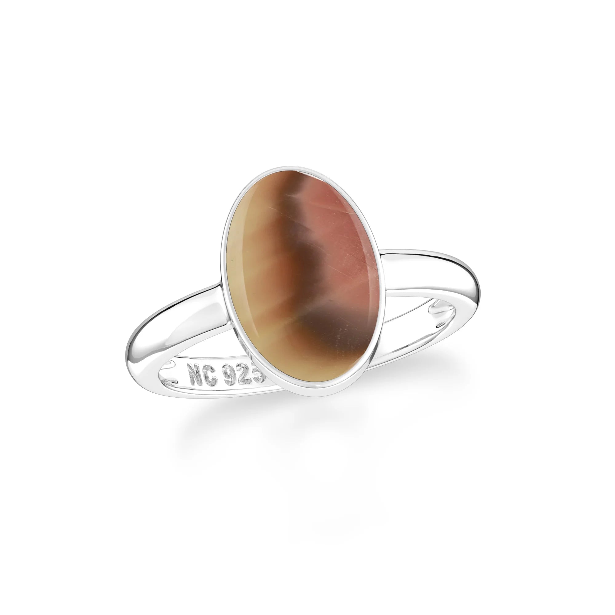 red imperial-jasper bezel-set ring