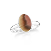 red imperial-jasper bezel-set ring